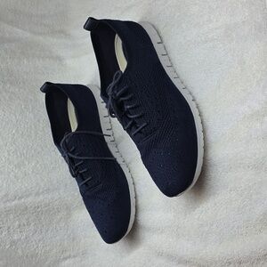 Cole Haan ZeroGrand StitchLite Oxford Navy Blue Knit Sneakers Womens Size 11